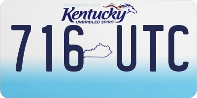 KY license plate 716UTC