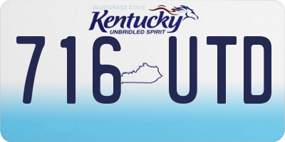 KY license plate 716UTD