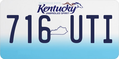 KY license plate 716UTI