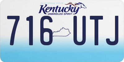 KY license plate 716UTJ