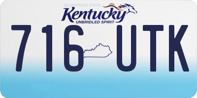 KY license plate 716UTK