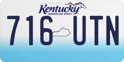 KY license plate 716UTN