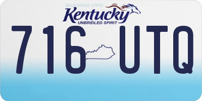 KY license plate 716UTQ