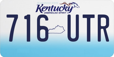 KY license plate 716UTR