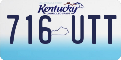 KY license plate 716UTT
