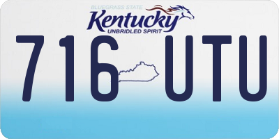 KY license plate 716UTU