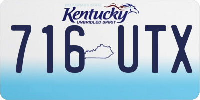 KY license plate 716UTX