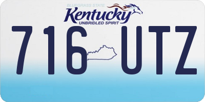 KY license plate 716UTZ