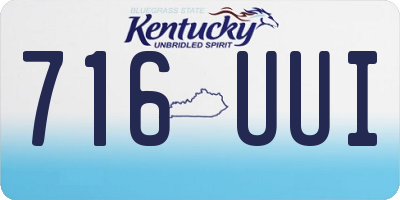 KY license plate 716UUI