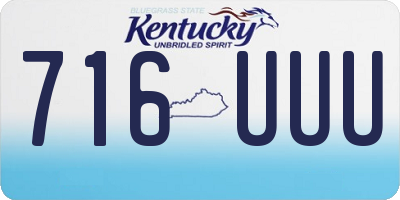 KY license plate 716UUU