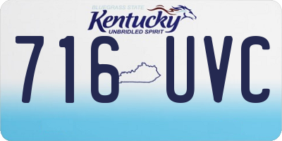 KY license plate 716UVC