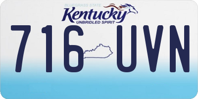 KY license plate 716UVN