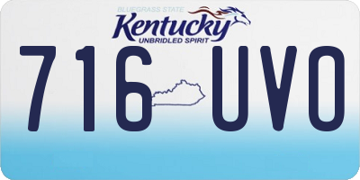 KY license plate 716UVO