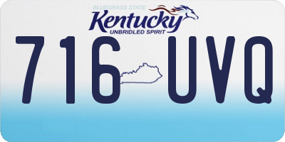 KY license plate 716UVQ