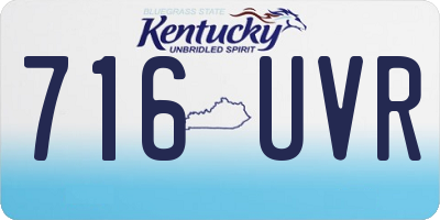 KY license plate 716UVR