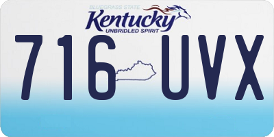 KY license plate 716UVX