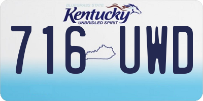 KY license plate 716UWD
