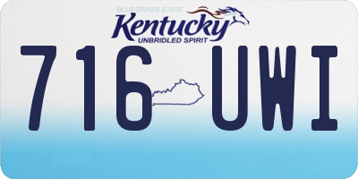 KY license plate 716UWI