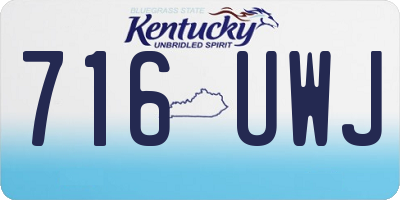 KY license plate 716UWJ
