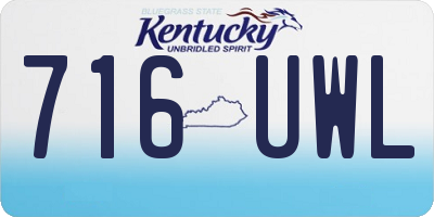 KY license plate 716UWL