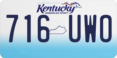 KY license plate 716UWO