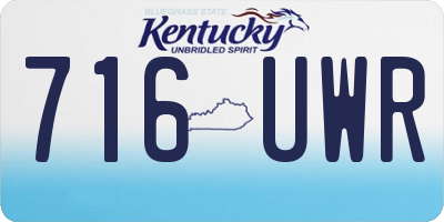 KY license plate 716UWR
