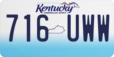 KY license plate 716UWW
