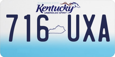KY license plate 716UXA