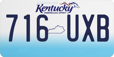 KY license plate 716UXB