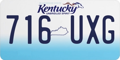 KY license plate 716UXG
