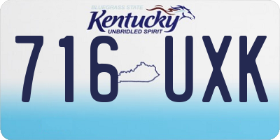 KY license plate 716UXK