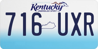 KY license plate 716UXR