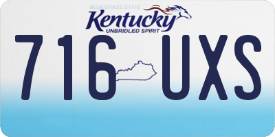 KY license plate 716UXS