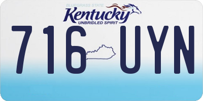 KY license plate 716UYN