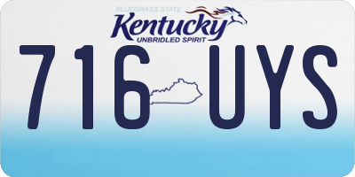KY license plate 716UYS