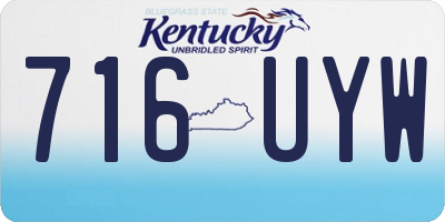 KY license plate 716UYW