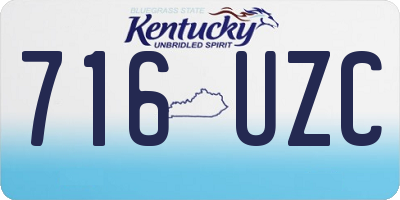 KY license plate 716UZC