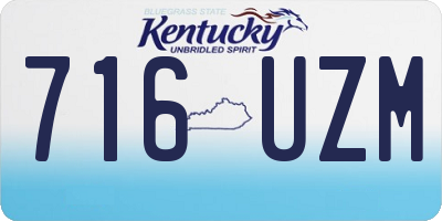 KY license plate 716UZM