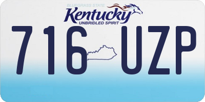KY license plate 716UZP