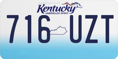 KY license plate 716UZT