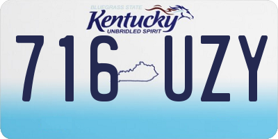 KY license plate 716UZY