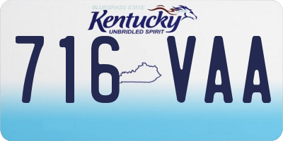KY license plate 716VAA