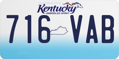 KY license plate 716VAB