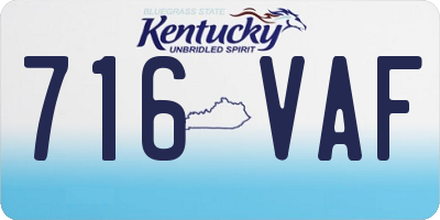 KY license plate 716VAF
