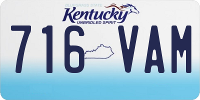 KY license plate 716VAM