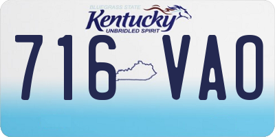 KY license plate 716VAO