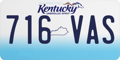 KY license plate 716VAS