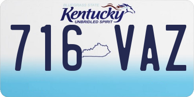 KY license plate 716VAZ