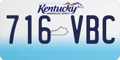 KY license plate 716VBC