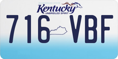KY license plate 716VBF